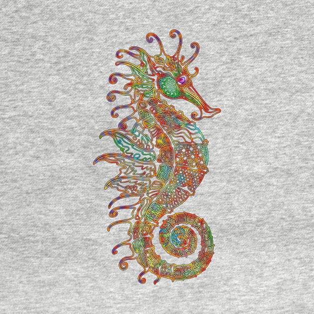 Zentangle Seahorse by Hareguizer